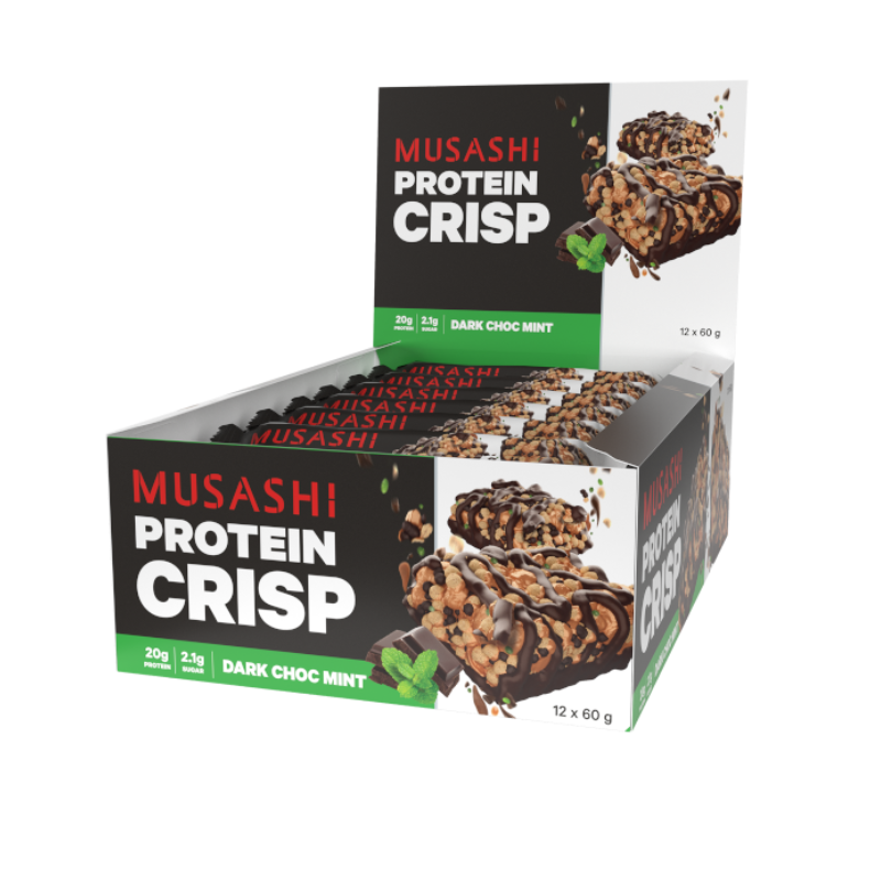 Musashi Protein Crisp Dark Choc Mint 60g