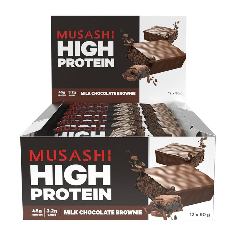 Musashi High Protein Milk Chocolate Brownie 90g