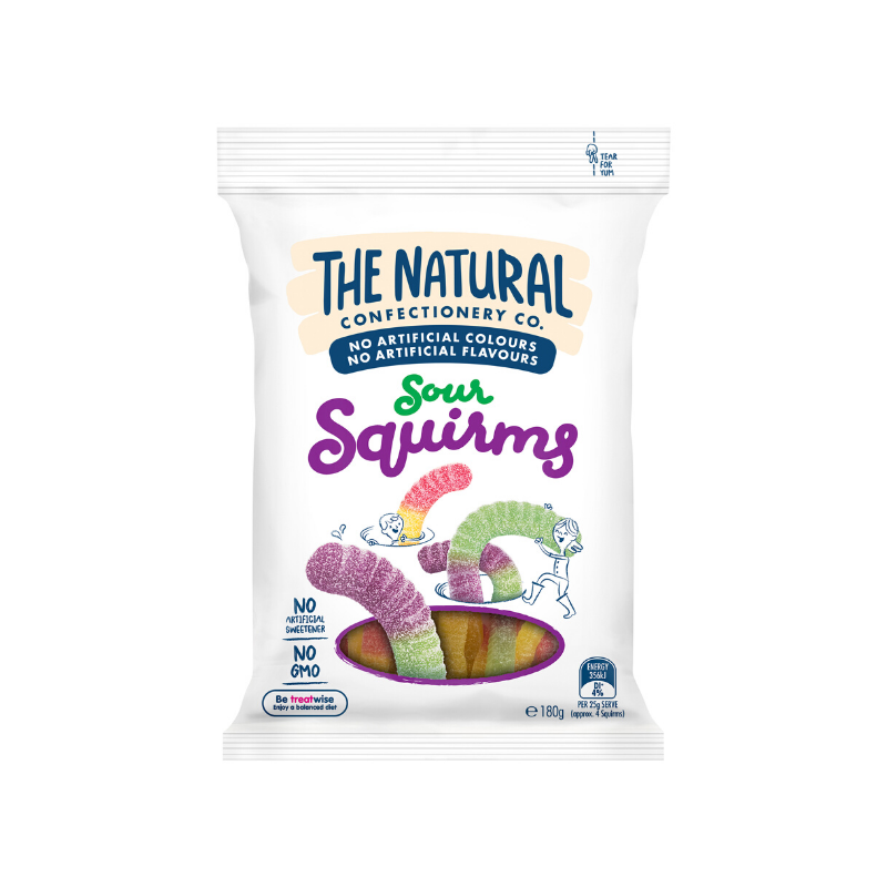 The Natural Confectionery Co. Sour Squirms 180g