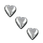Chocolate Foil Hearts Silver