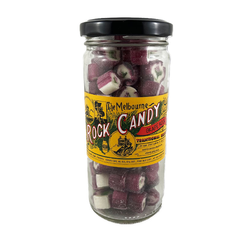 The Melbourne Rock Candy Grape Rock 170g