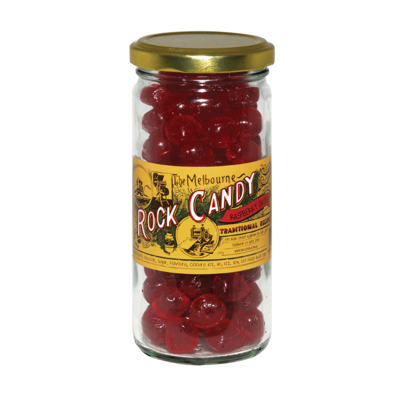 The Melbourne Rock Candy Raspberry Drops 170g – My Sweeties
