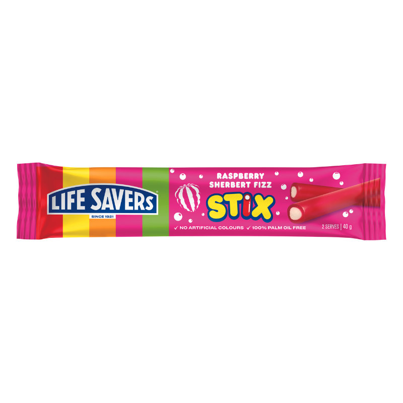 Life Savers Raspberry Sherbet Fizz Stix 40g