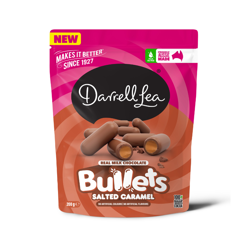 
            
                Load image into Gallery viewer, Darrell Lea Bullets Salted Caramel 200g
            
        