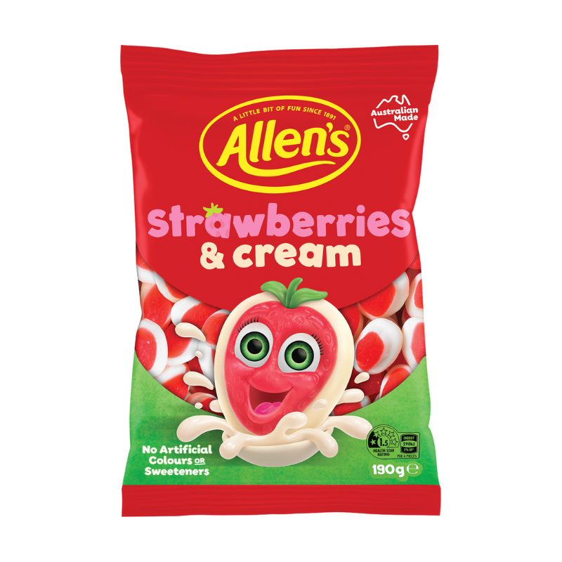 Allen's Strawberries & Cream 190g