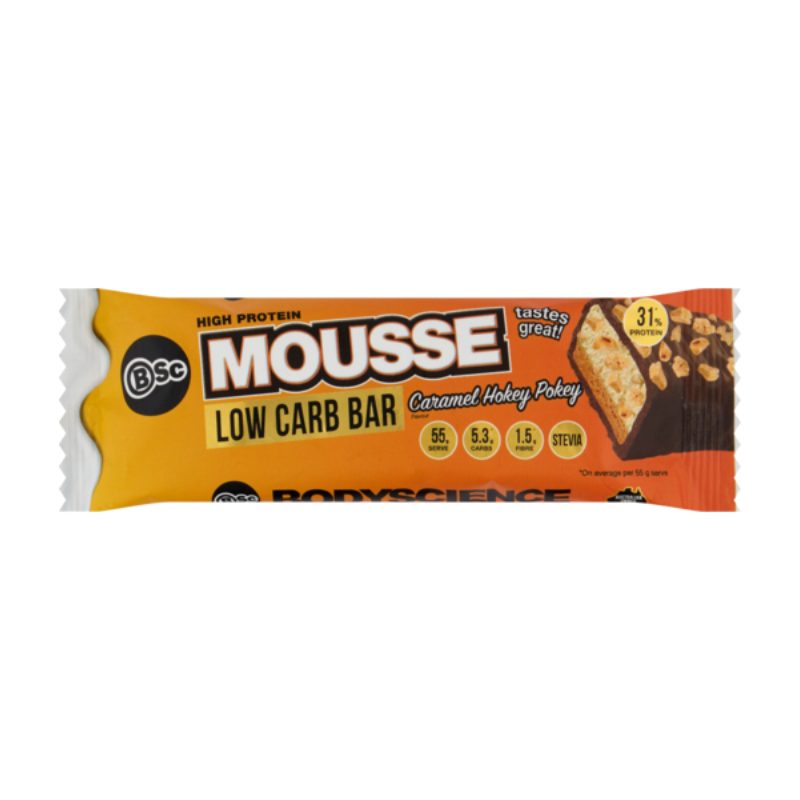 BSC Mousse Low Carb Bar Caramel Hokey Pokey 55g