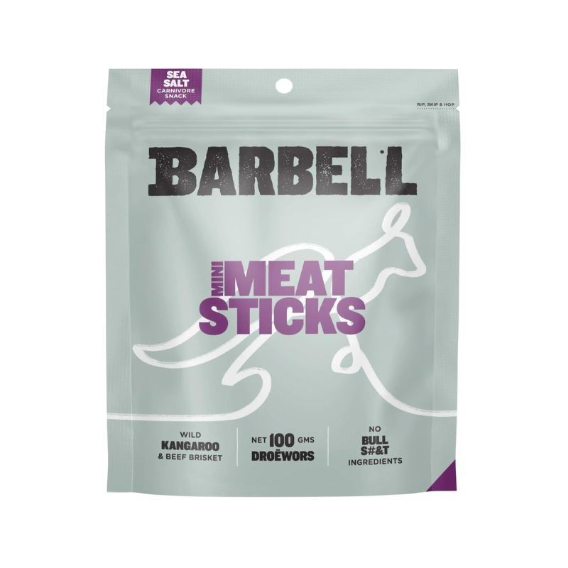 Barbell Mini Meat Sticks Sea Salt 100g