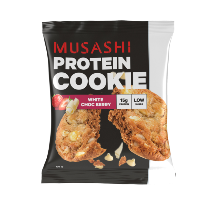 Musashi Protein Cookie White Choc Berry 58g