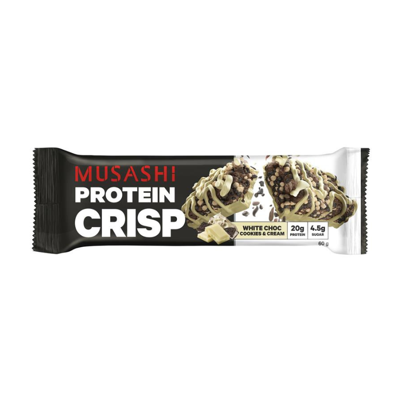 Musashi Protein Crisp White Choc Cookies & Cream 60g