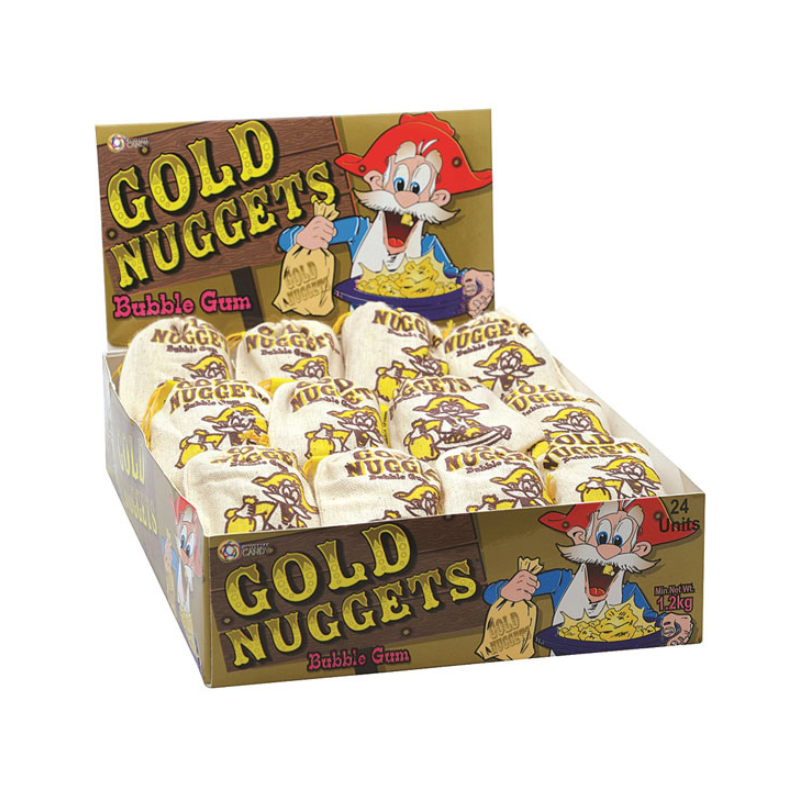 Gold Nuggets Bubble Gum 50g