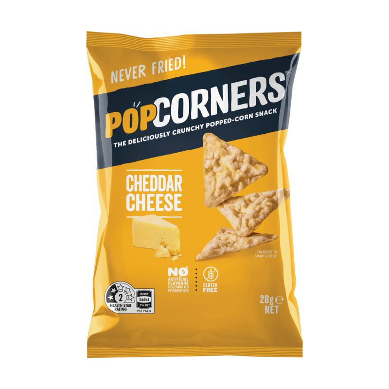 Pop Corners Cheddar Cheese 28g