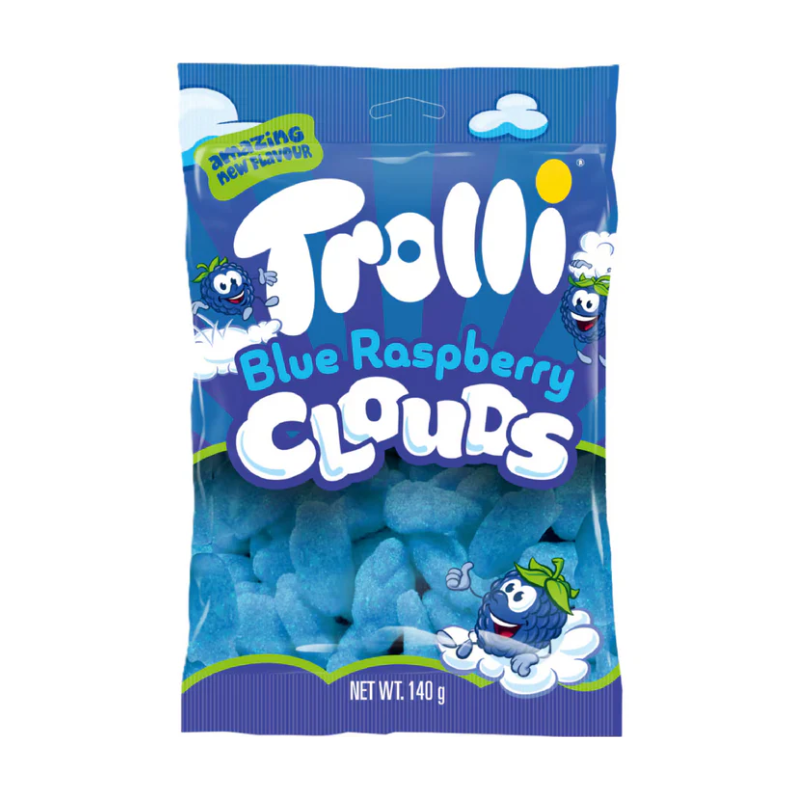 Blue Raspberry Cloud Background Trolli Blue Raspberry Clouds 140g – My Sweeties