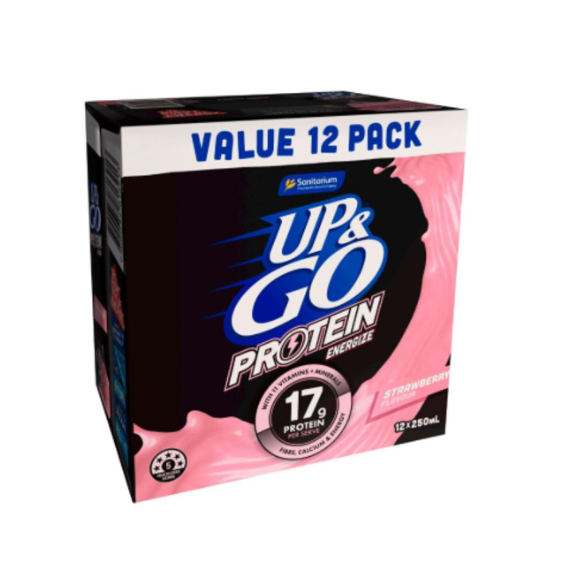 Up & Go Protein Energize Strawberry 250ml x 12