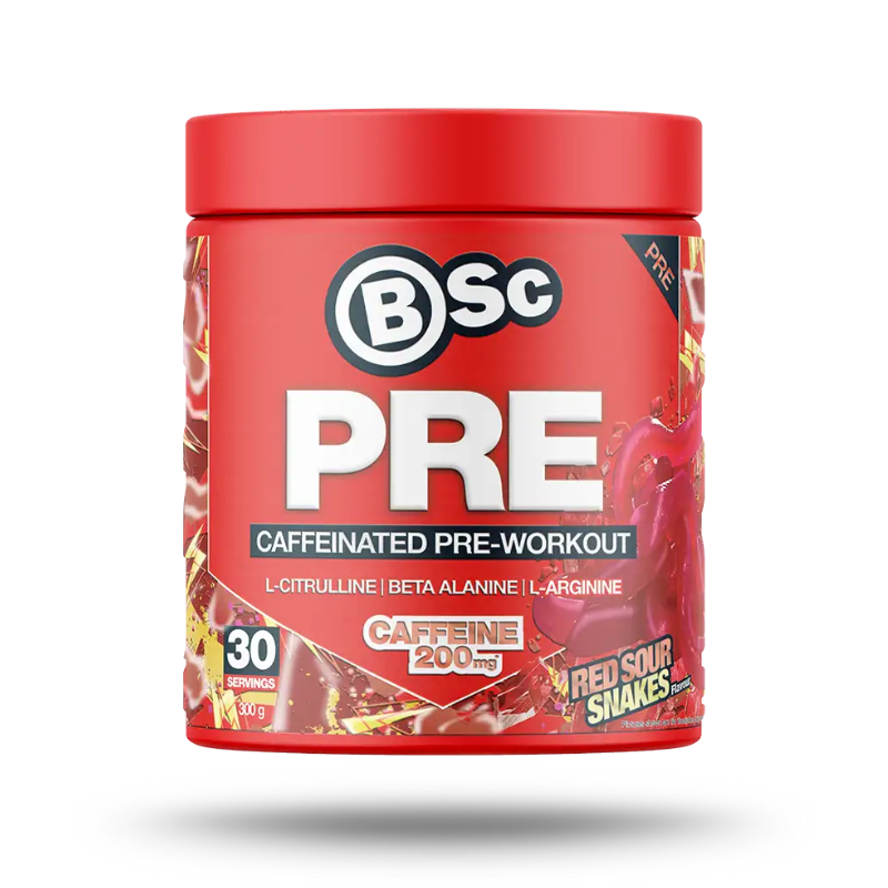 BSC Pre Caffeinated Pre- Workout Red Sour Snake 300g