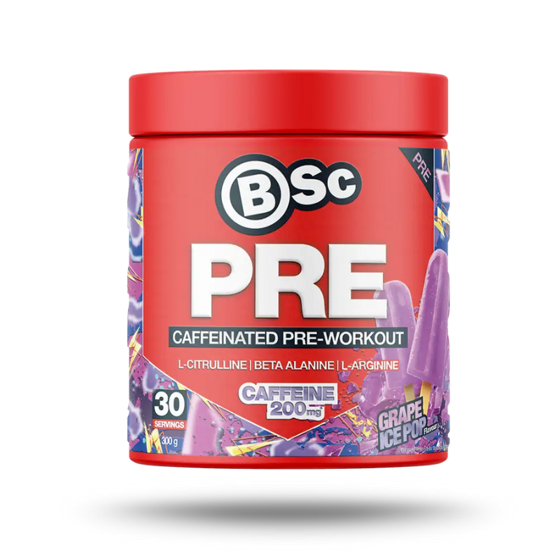 BSC Pre Caffeinated Pre- Workout Grape Ice Pop 300g