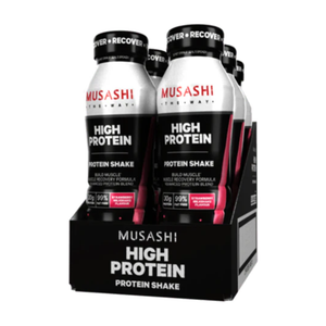 Musashi High Protein Strawberry Milkshake 6 x 375ml