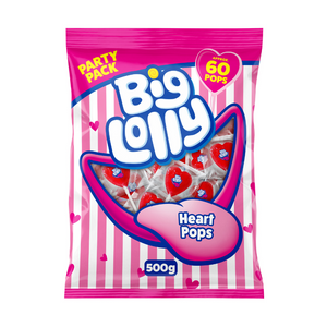 Big Lolly Heart Pops 500g