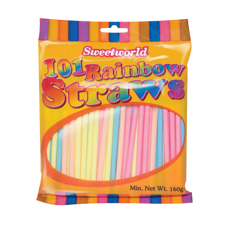 101 Rainbow Straws 160g