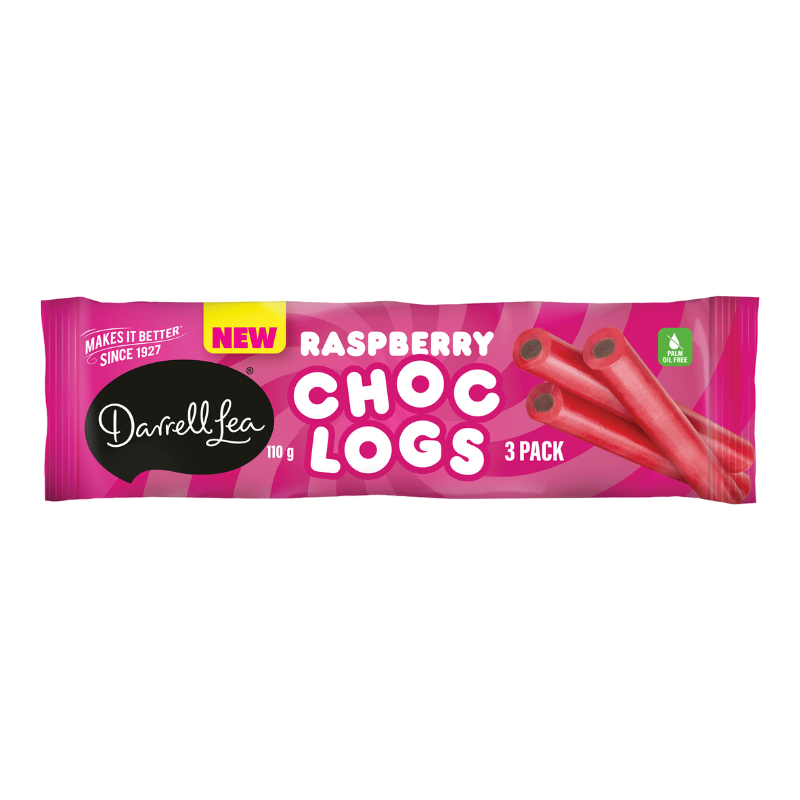 Rjs Raspberry Choco Log Darrel Lea Choc Logs Raspberry 110g – My Sweeties