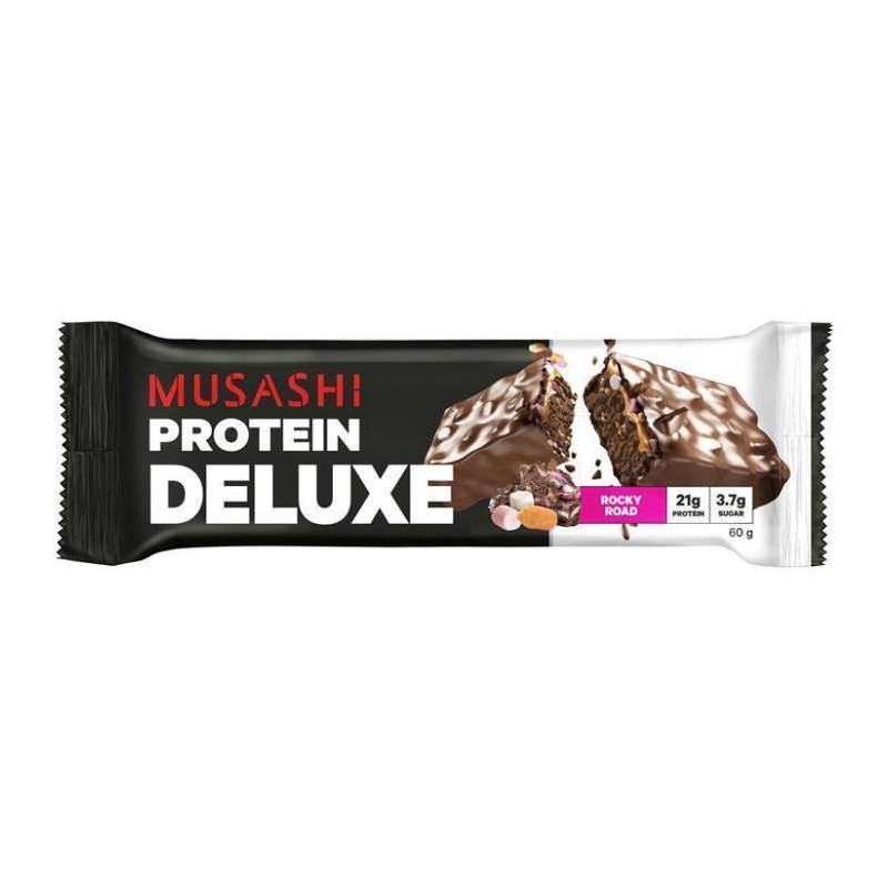 
            
                Load image into Gallery viewer, Musashi Deluxe Protein Rocky Road 60g
            
        