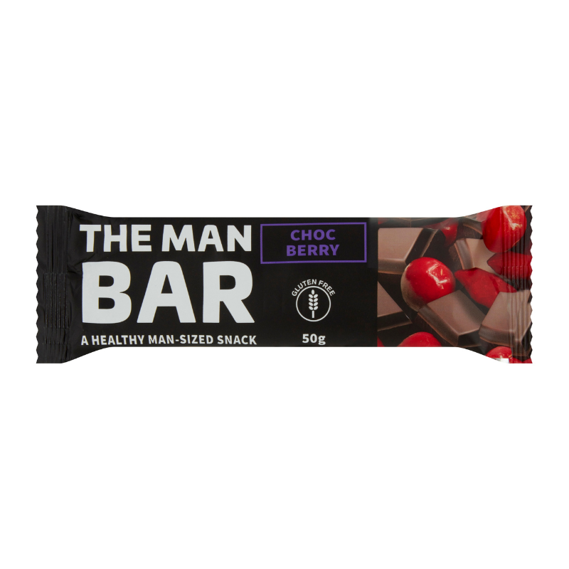 
            
                Load image into Gallery viewer, The Man Bar Choc Berry 50g
            
        