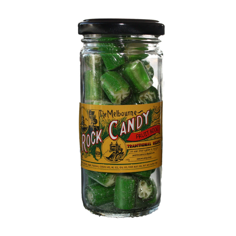 The Melbourne Rock Candy Lime Fruit Rock 170g