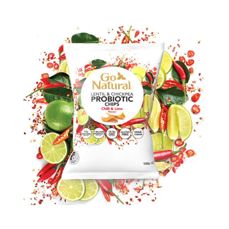 Go Natural Probiotic Chips Rosemary Chilli & Lime 100g