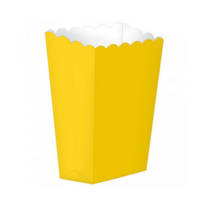Popcorn Box Plain Yellow 5pcs (13 x 9.5 cm)