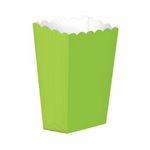 Popcorn Box Plain Green 5pcs (13 x 9.5 cm)