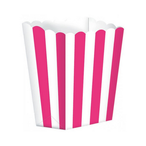 
            
                Load image into Gallery viewer, Popcorn Box Striped Hot Pink 5pcs (13 x 9.5 cm)
            
        