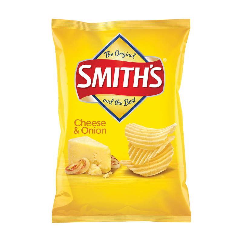 
            
                Load image into Gallery viewer, Smiths Crinkle Cut Cheese &amp;amp; Onion 45g
            
        