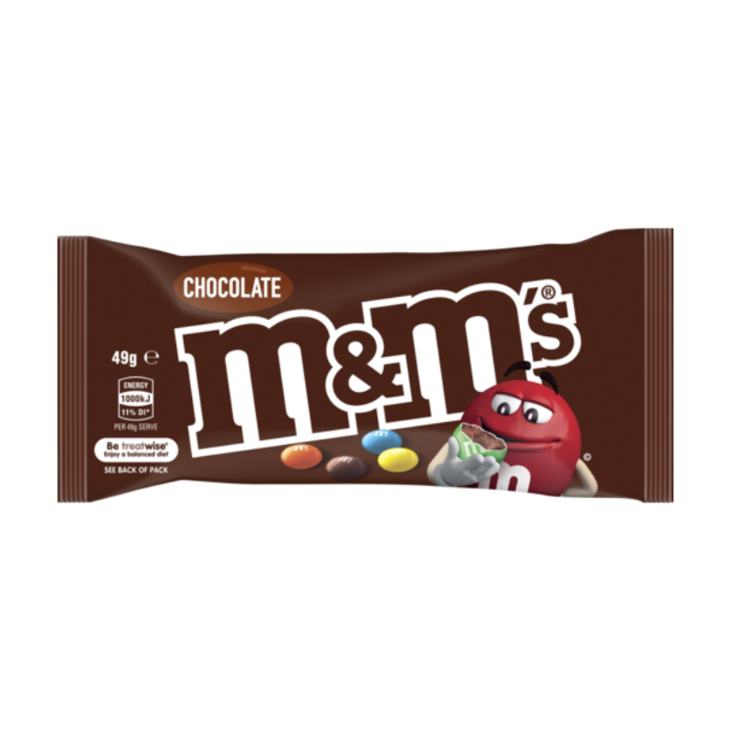 M&M'S, Peanut Milk Chocolate Candies, Bag, 49g, 1 sachet, 49 g