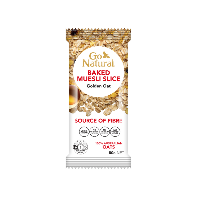 Go Natural Baked Slice Golden Oat 80g