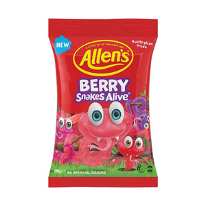 
            
                Load image into Gallery viewer, Allen&amp;#39;s Berry Snakes Alive 200g
            
        