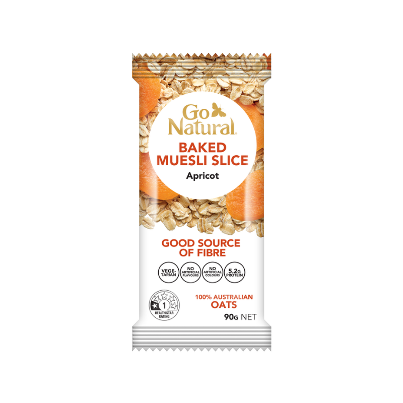 
            
                Load image into Gallery viewer, Go Natural Baked Muesli Slice Apricot 90g
            
        