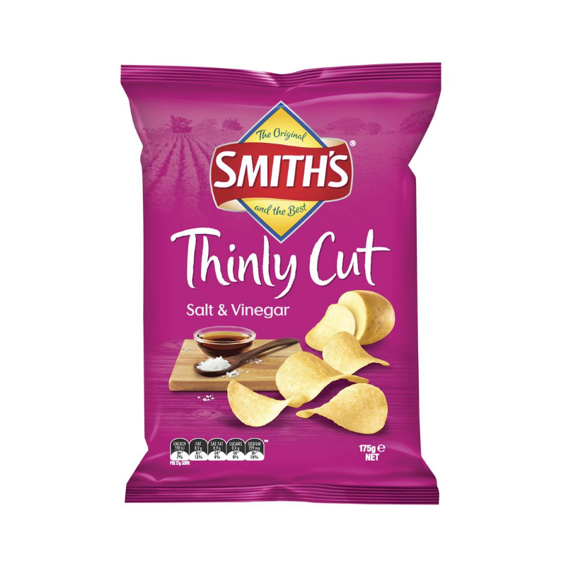 Smiths Thinly Cut Salt & Vinegar 175g