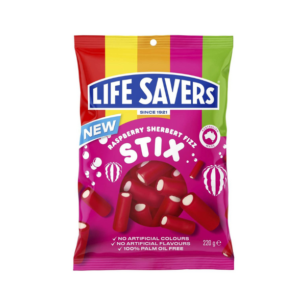 Life Savers Stix Raspberry Sherbet Fizz 220g – My Sweeties