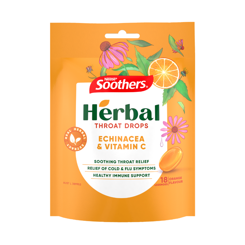 Soothers Herbal Echinacea & Vitamin C 18 Lozenges