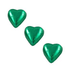 Chocolate Foil Hearts Green (Special Order)