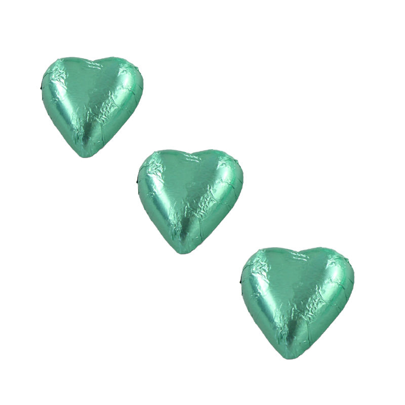 Chocolate Foil Hearts Ice Green