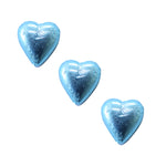 Chocolate Foil Hearts Light Blue