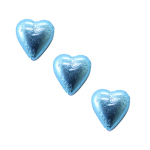
            
                Load image into Gallery viewer, Chocolate Foil Hearts Light Blue
            
        