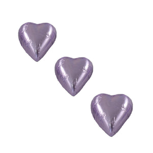 Chocolate Foil Hearts Lilac